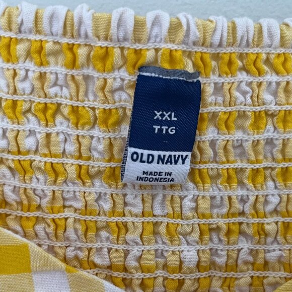 Yellow Gingham Women's Dress - Picture 9 of 12